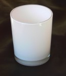 White Glass Tea Light Candle Holder - Small - BULK Buy - Wedding Table Decoration